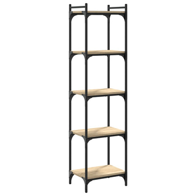 Bookcase 5-Tier Sonoma Oak 40x30x154 cm Engineered Wood