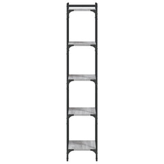 vidaXL Bookcase 5-Tier Grey Sonoma 40x30x154 cm Engineered Wood 5