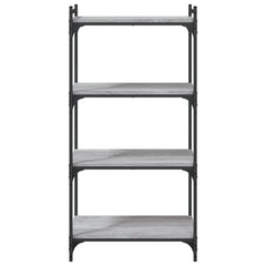 vidaXL Bookcase 4-Tier Grey Sonoma 60x30x120 cm Engineered Wood 4