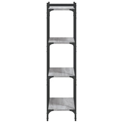 vidaXL Bookcase 4-Tier Grey Sonoma 60x30x120 cm Engineered Wood 5