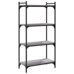 vidaXL Bookcase 4-Tier Grey Sonoma 60x30x120 cm Engineered Wood 6