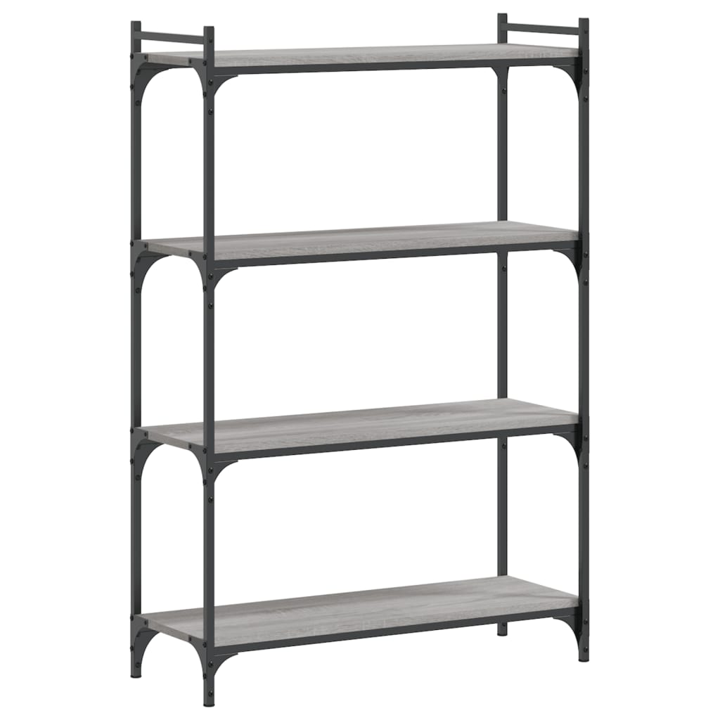 vidaXL Bookcase 4-Tier Grey Sonoma 80x30x120 cm Engineered Wood 2