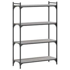 vidaXL Bookcase 4-Tier Grey Sonoma 80x30x120 cm Engineered Wood 2