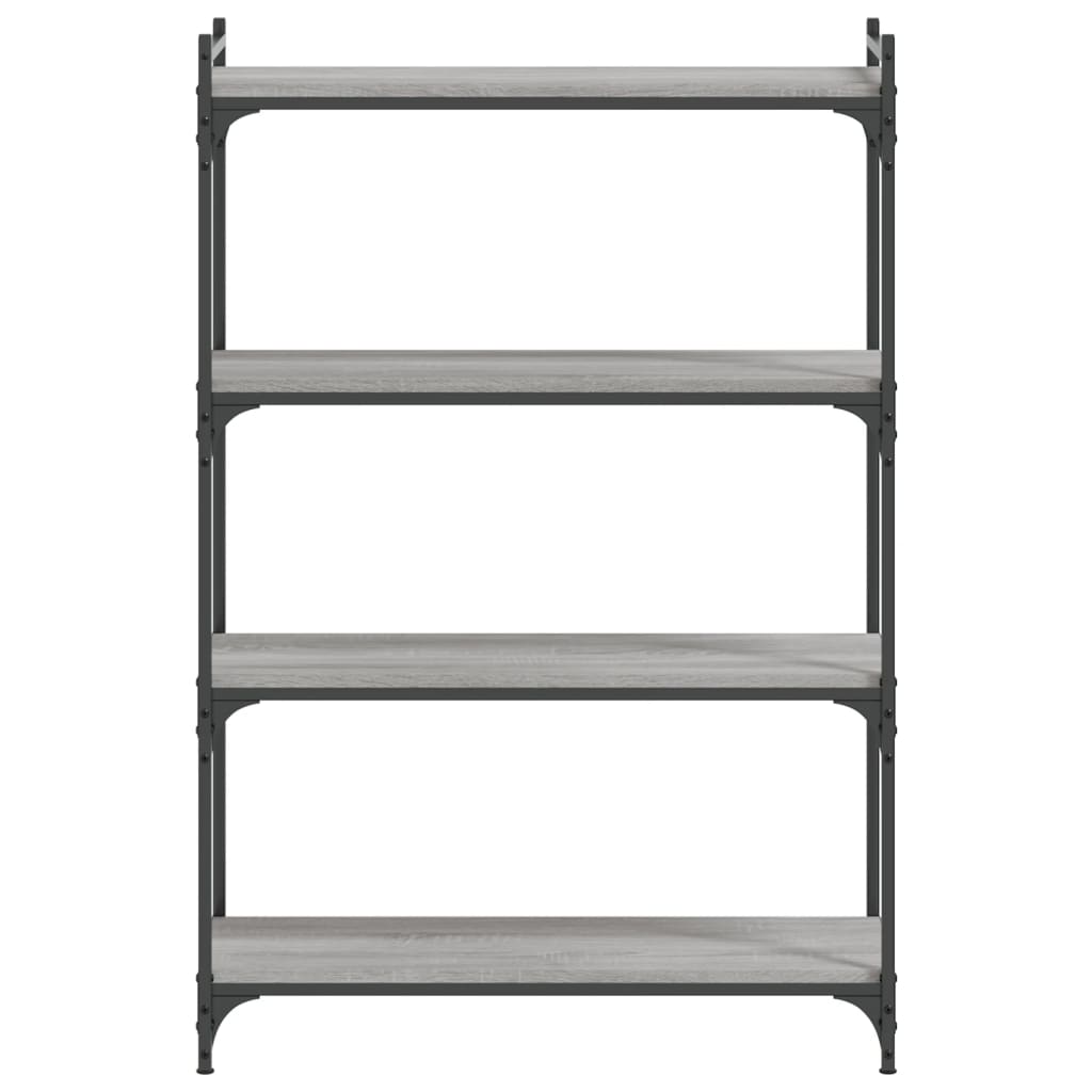 vidaXL Bookcase 4-Tier Grey Sonoma 80x30x120 cm Engineered Wood 4