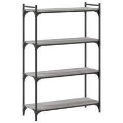 vidaXL Bookcase 4-Tier Grey Sonoma 80x30x120 cm Engineered Wood 6