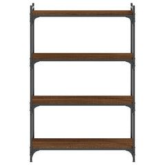 vidaXL Bookcase 4-Tier Brown Oak 80x30x120 cm Engineered Wood 4