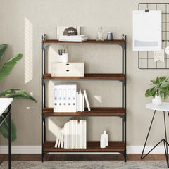 vidaXL Bookcase 4-Tier Brown Oak 80x30x120 cm Engineered Wood 1