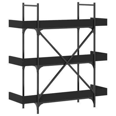 Bookcase 3-Tier Black 100x33x108.5 cm Engineered Wood