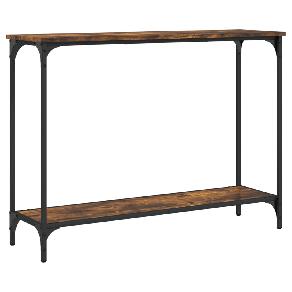 vidaXL Console Table Smoked Oak 101x30.5x75 cm Engineered Wood 2