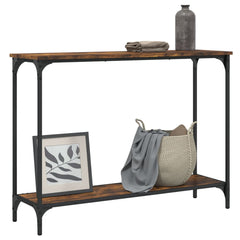 vidaXL Console Table Smoked Oak 101x30.5x75 cm Engineered Wood 3