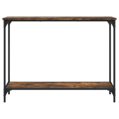vidaXL Console Table Smoked Oak 101x30.5x75 cm Engineered Wood 4