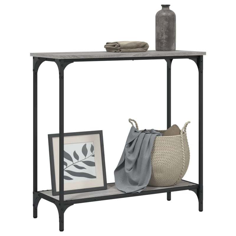 Console Table Grey Sonoma 75x30.5x75 cm Engineered Wood