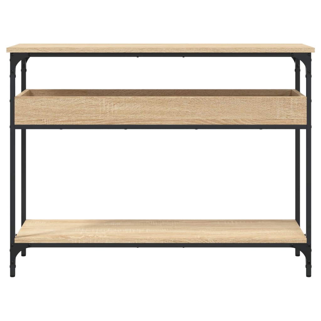 vidaXL Console Table with Shelf Sonoma Oak 100x29x75cm Engineered Wood 4