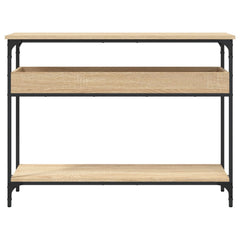 vidaXL Console Table with Shelf Sonoma Oak 100x29x75cm Engineered Wood 4