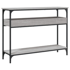 vidaXL Console Table with Shelf Grey Sonoma 100x29x75cm Engineered Wood 2