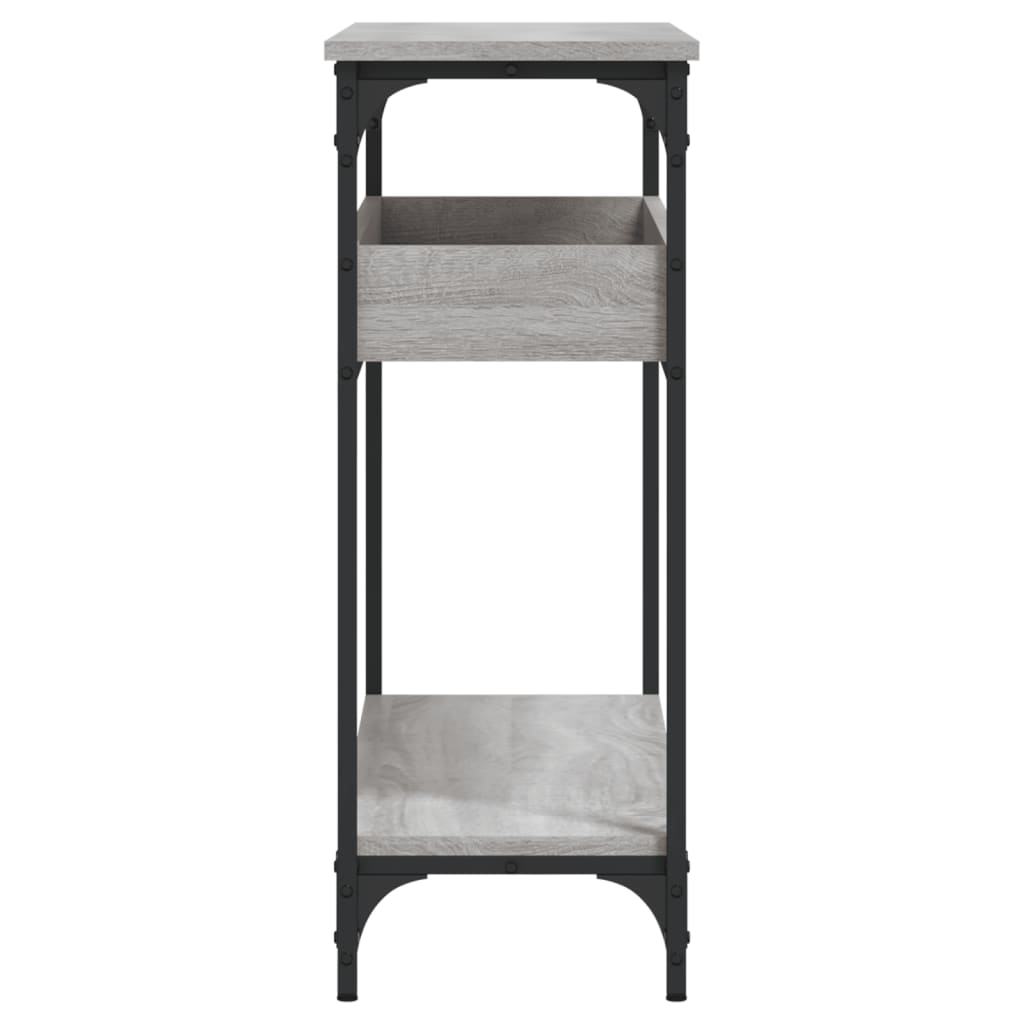 vidaXL Console Table with Shelf Grey Sonoma 100x29x75cm Engineered Wood 5