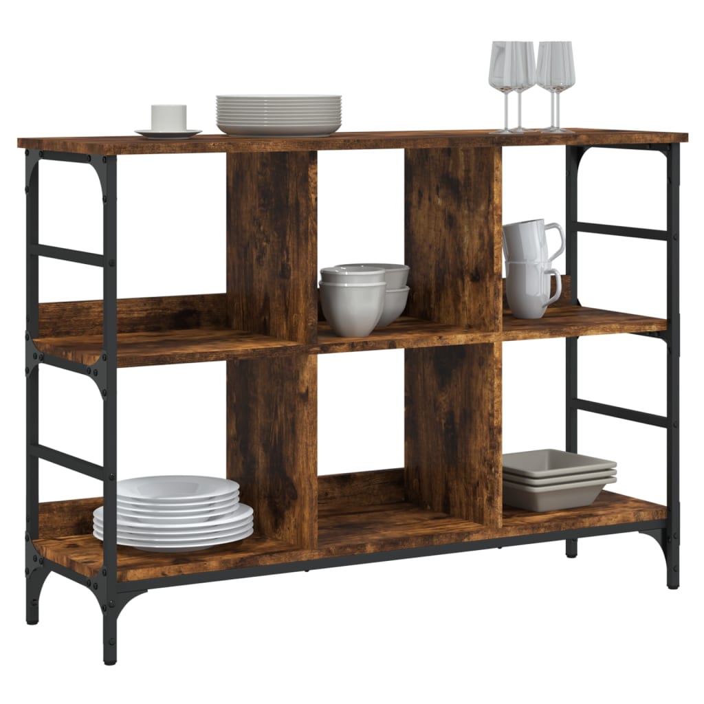 vidaXL Sideboard Smoked Oak 102x32x73,5 cm Engineered Wood 3