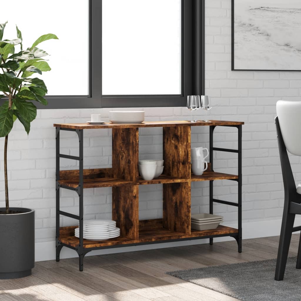 vidaXL Sideboard Smoked Oak 102x32x73,5 cm Engineered Wood 1