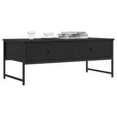 Coffee Table 101x49x39,5 cm Engineered Wood Black