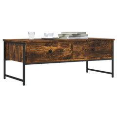 vidaXL Coffee Table Smoked Oak 101x49x39.5 cm Engineered Wood 1