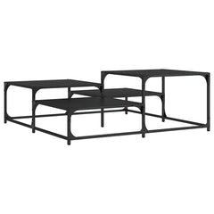 vidaXL Coffee Table Black 107x107x40 cm Engineered Wood 2