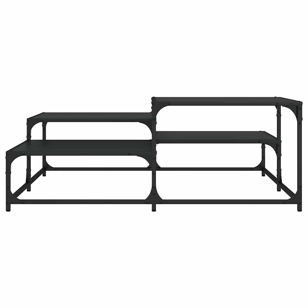 vidaXL Coffee Table Black 107x107x40 cm Engineered Wood 4