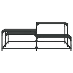 vidaXL Coffee Table Black 107x107x40 cm Engineered Wood 5
