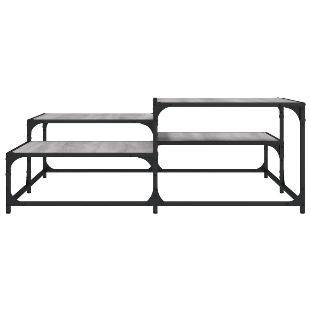 vidaXL Coffee Table Grey Sonoma 107x107x40 cm Engineered Wood 4