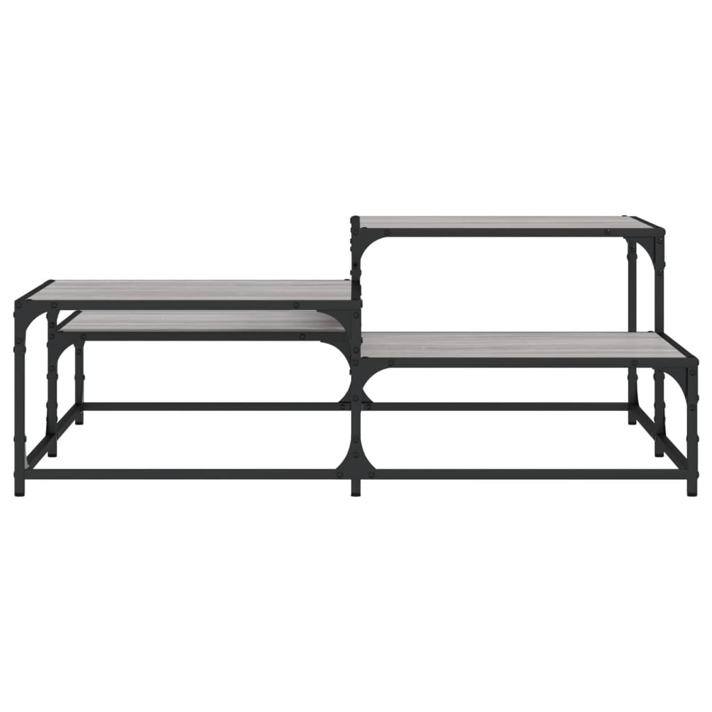 vidaXL Coffee Table Grey Sonoma 107x107x40 cm Engineered Wood 5