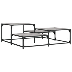 vidaXL Coffee Table Grey Sonoma 107x107x40 cm Engineered Wood 6