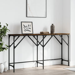 vidaXL Console Table Smoked Oak 140x29x75 cm Engineered Wood 3