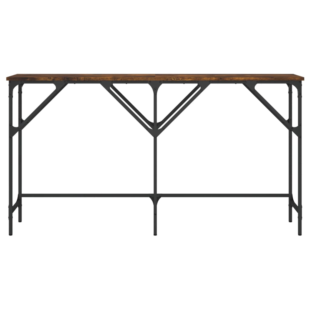 vidaXL Console Table Smoked Oak 140x29x75 cm Engineered Wood 4
