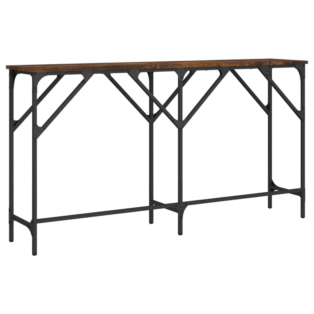 vidaXL Console Table Smoked Oak 140x29x75 cm Engineered Wood 6