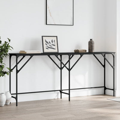 Console Table Black 180x29x75 cm Engineered Wood