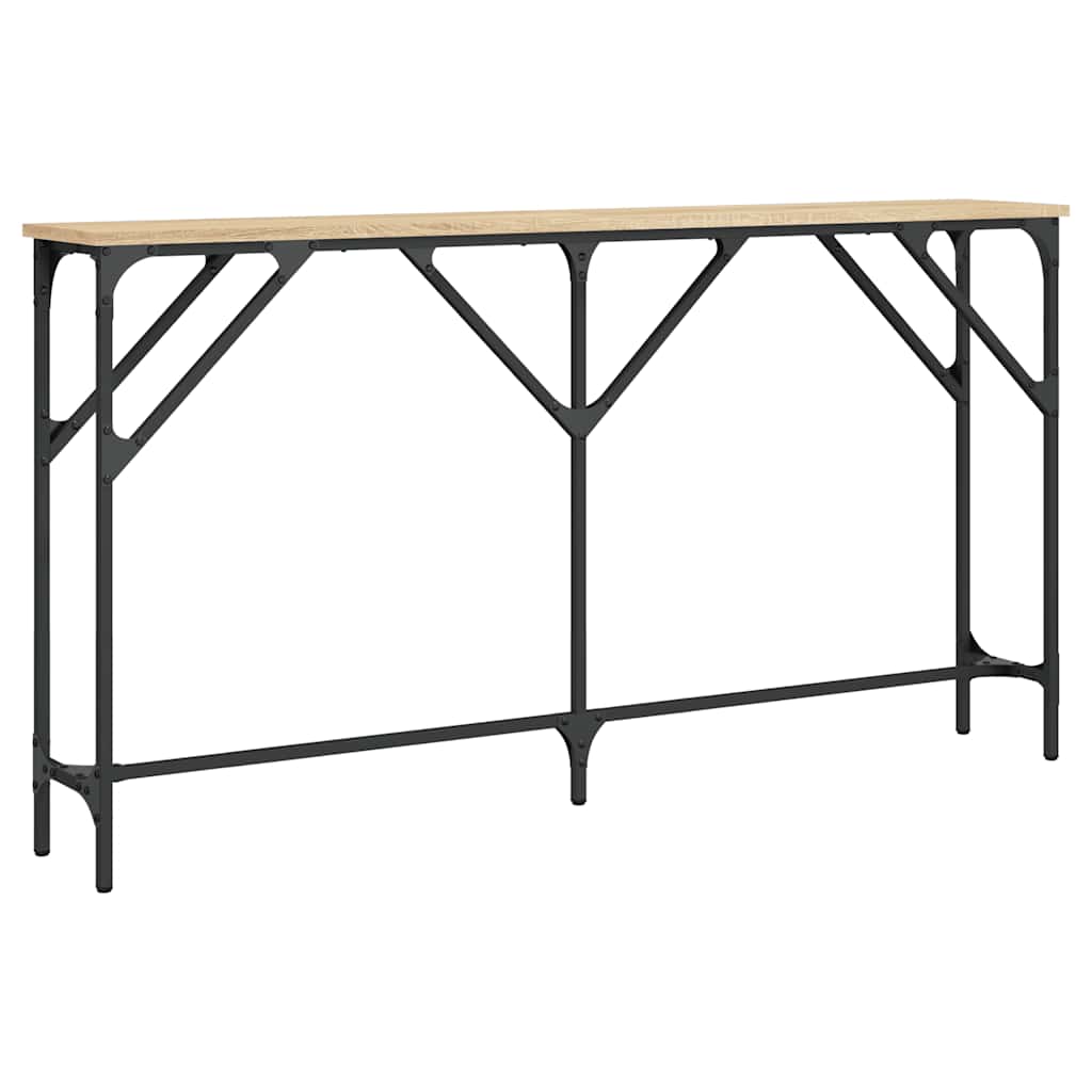vidaXL Console Table Sonoma Oak 140x23x75 cm Engineered Wood 2
