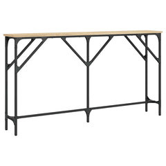 vidaXL Console Table Sonoma Oak 140x23x75 cm Engineered Wood 2
