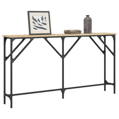 vidaXL Console Table Sonoma Oak 140x23x75 cm Engineered Wood 3