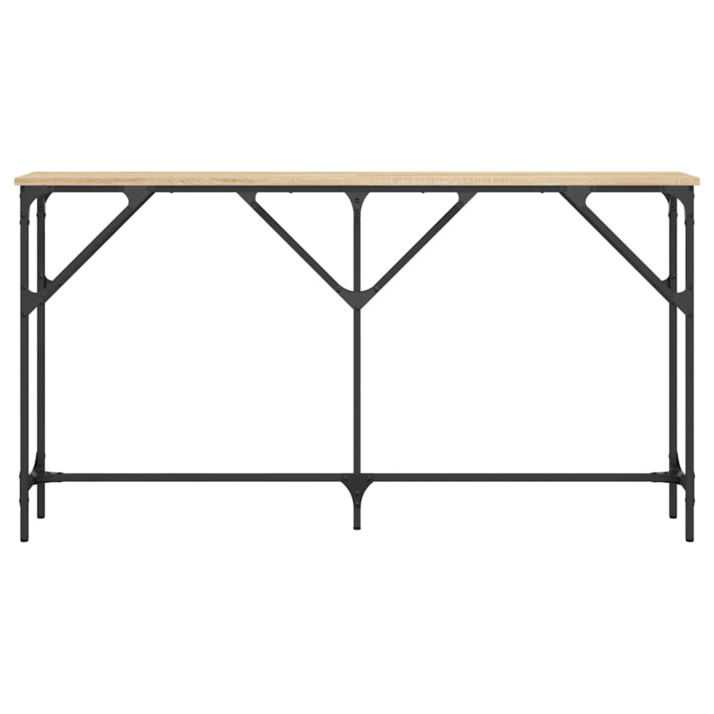 vidaXL Console Table Sonoma Oak 140x23x75 cm Engineered Wood 4