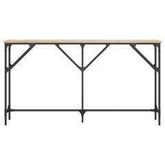 vidaXL Console Table Sonoma Oak 140x23x75 cm Engineered Wood 4