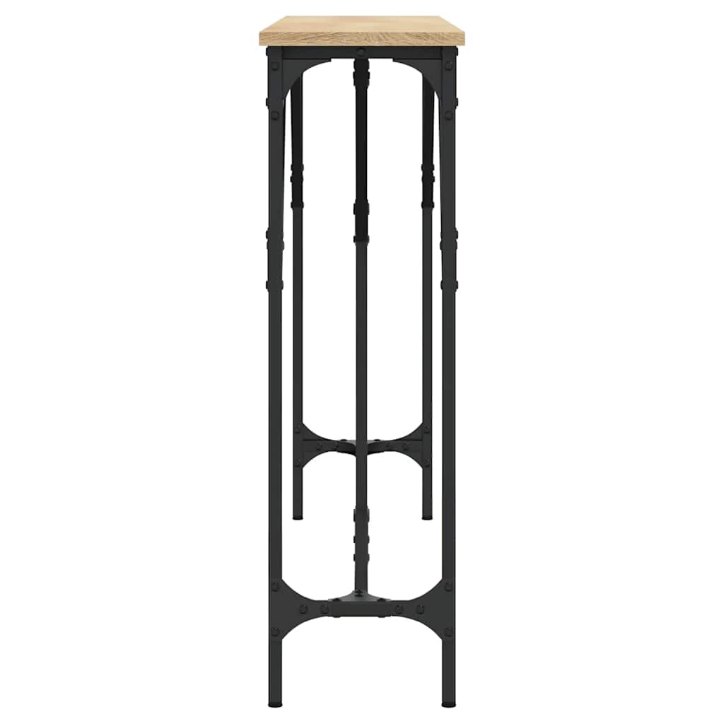 vidaXL Console Table Sonoma Oak 140x23x75 cm Engineered Wood 5