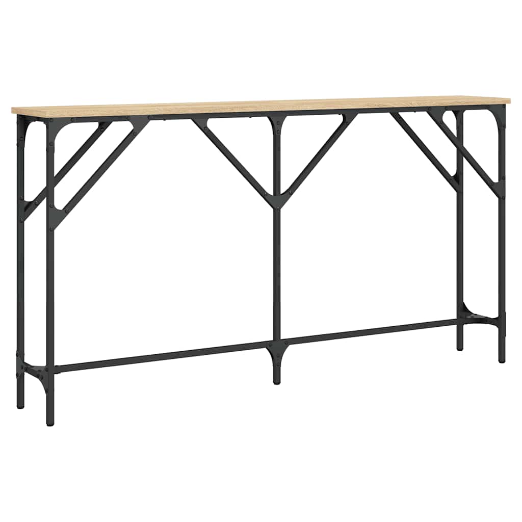 vidaXL Console Table Sonoma Oak 140x23x75 cm Engineered Wood 6