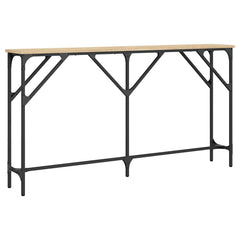vidaXL Console Table Sonoma Oak 140x23x75 cm Engineered Wood 6