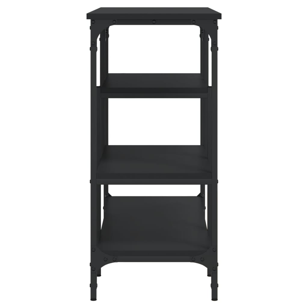 vidaXL Console Table with Shelves Black 100x35x75 cm 5