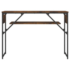 vidaXL Console Table with Shelf Smoked Oak 105x30x75cm Engineered Wood 4