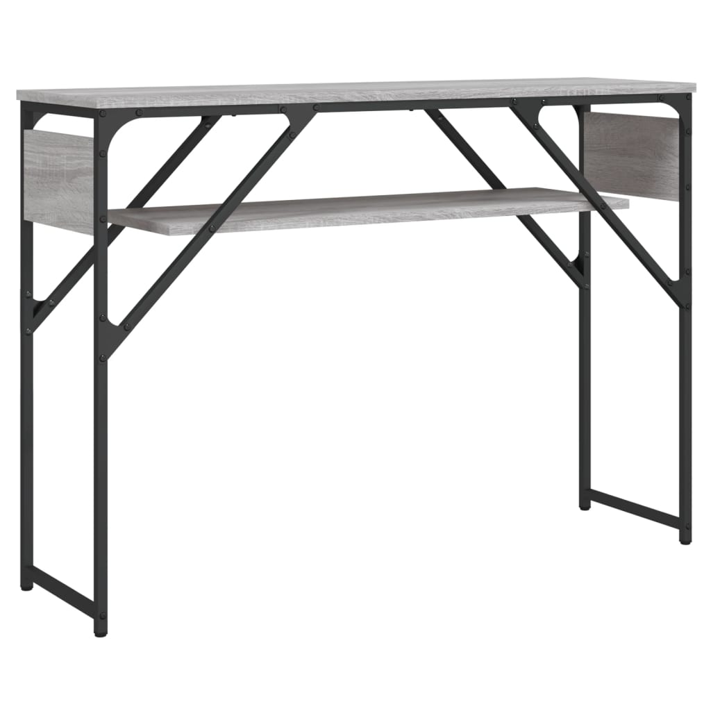 vidaXL Console Table with Shelf Grey Sonoma 105x30x75cm Engineered Wood 2
