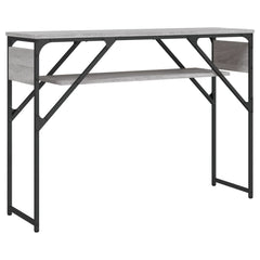 vidaXL Console Table with Shelf Grey Sonoma 105x30x75cm Engineered Wood 6
