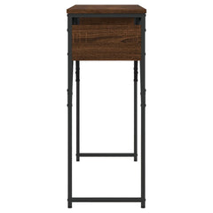 vidaXL Console Table with Shelf Brown Oak 105x30x75cm Engineered Wood 5