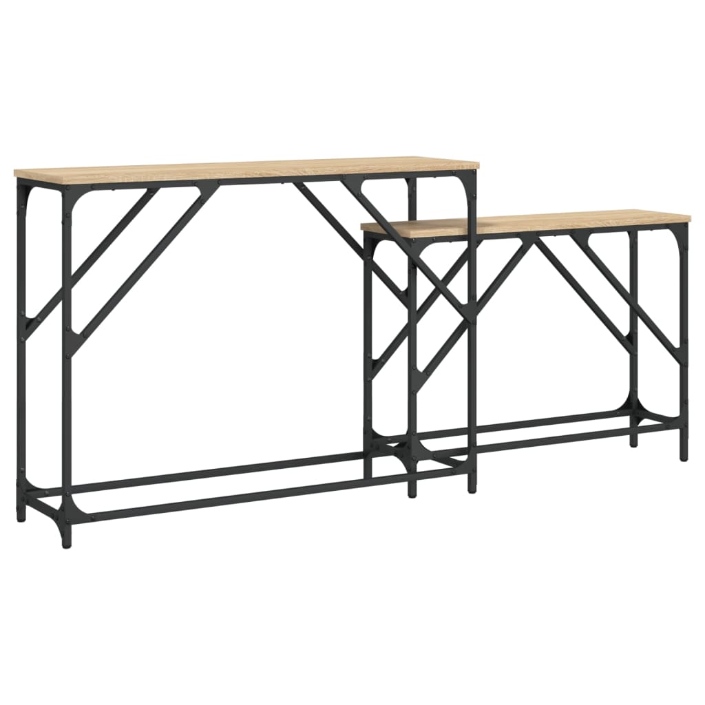 vidaXL Nesting Console Tables 2 pcs Sonoma Oak Engineered Wood 2