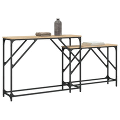 vidaXL Nesting Console Tables 2 pcs Sonoma Oak Engineered Wood 3