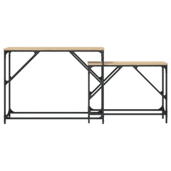vidaXL Nesting Console Tables 2 pcs Sonoma Oak Engineered Wood 4